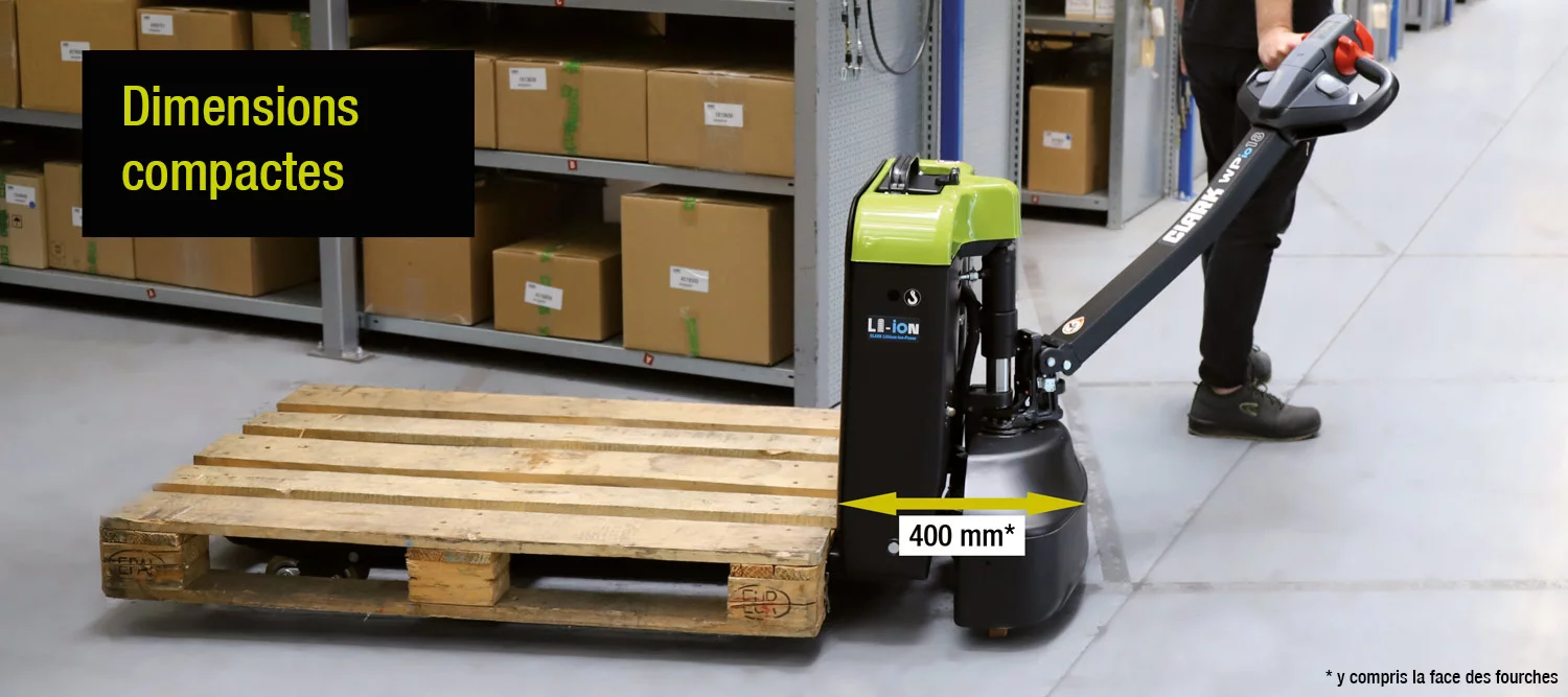 DIMENSION COMPACT WPIO 18 | G3M Transpalettes électriques Lithium-Ion WPio18 Nancy 3